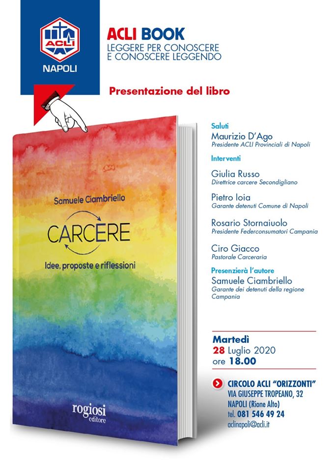 Napoli, domani la presentazione del nuovo libro di Samuele Ciambriello