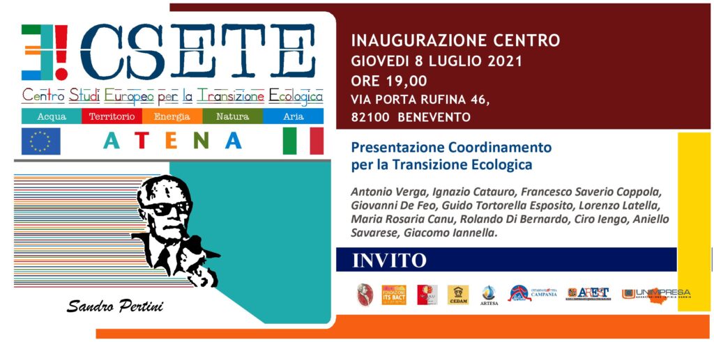 INAUGURAZIONE DEL CENTRO STUDI EUROPEO PER LA TRANSIZIONE ECOLOGICA – SANDRO PERTINI