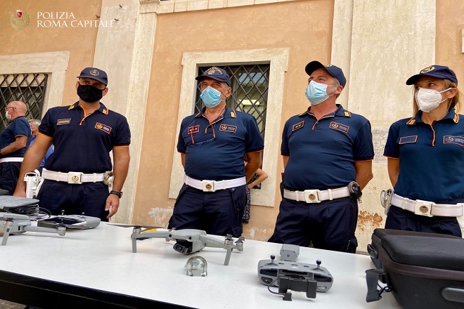 ROMA. DRONI IN DOTAZIONE ALLA POLIZIA LOCALE PER POTENZIARE ATTIVITÀ DI CONTROLLO