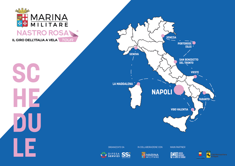 ARRIVA A NAPOLI IL MARINA MILITARE NASTRO ROSA TOUR DAL 7 ALL’11 LUGLIO 2023