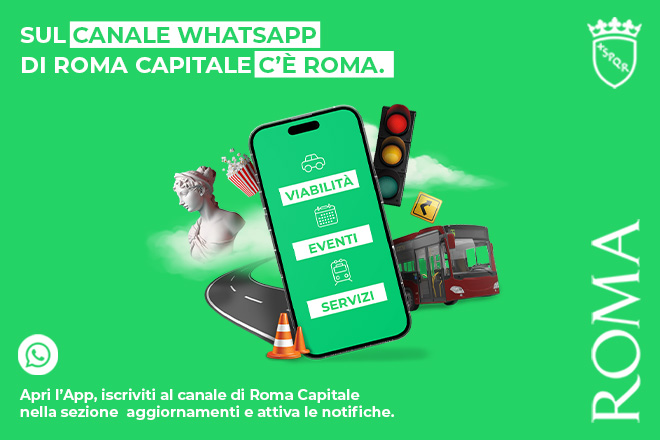 CANALE WHATSAPP DI ROMA CAPITALE, PARTE LA CAMPAGNA DI PROMOZIONE