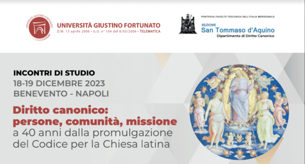 A BENEVENTO IL PREFETTO DEL DICASTERO PER I TESTI LEGISLATIVI IN OCCASIONE DELLE GIORNATE DI STUDIO SUI 40 ANNI DEL CODICE DI DIRITTO CANONICO