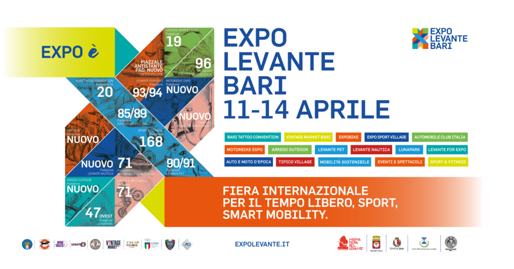 EXPOLEVANTE 2024 – DALL’11 AL 14 APRILE TORNA LA MANIFESTAZIONE DEDICATA ALLO SPORT, AL TEMPO LIBERO E ALLA SMART MOBILITY.