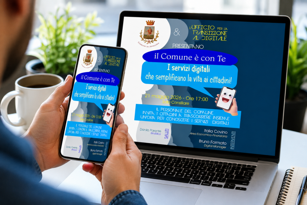 APOLLOSA PRESENTA I NUOVI SERVIZI DIGITALI: INCONTRO PUBBLICO CON I CITTADINI NELLA SALA CONSILIARE