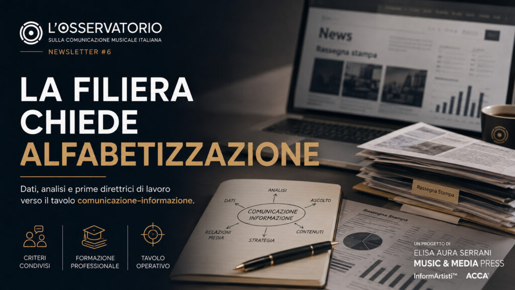 COMUNICAZIONE MUSICALE, L’OSSERVATORIO: “SERVONO CRITERI CONDIVISI, FORMAZIONE E UN TAVOLO OPERATIVO”
