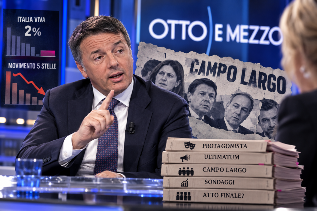 UN PERSONAGGIO IN CERCA D’ELETTORI, OVVERO L’ULTIMO MONOLOGO DI RENZI DAVANTI A UNA SALA CHE NON C’È PIÙ